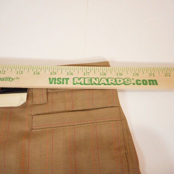 Venezia Women's size 16 Dress Pants Tan Pinstripe Stretch Careerwear Office NWT - Picture 5 of 9